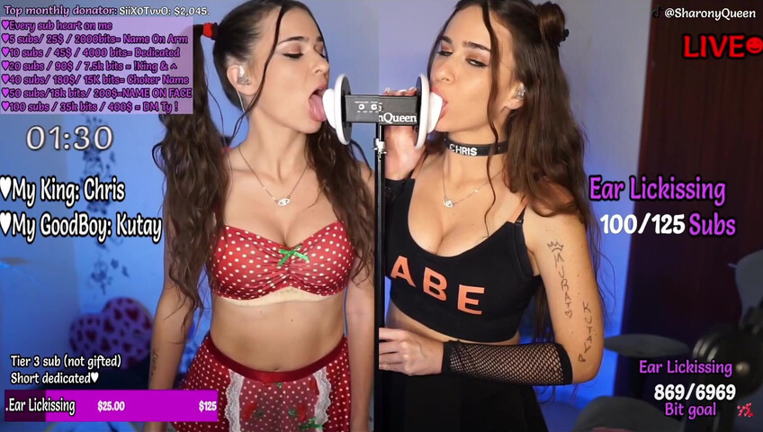 SharonQueen ASMR - Sexy Ear Licking