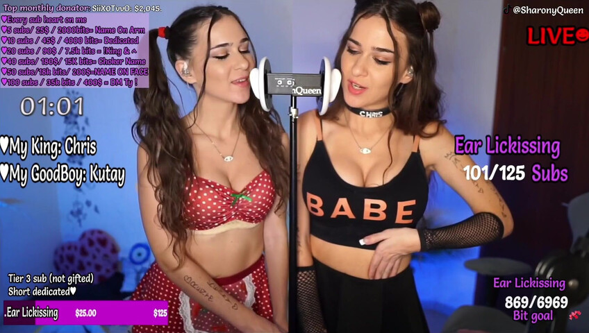 SharonQueen ASMR - Sexy Ear Licking