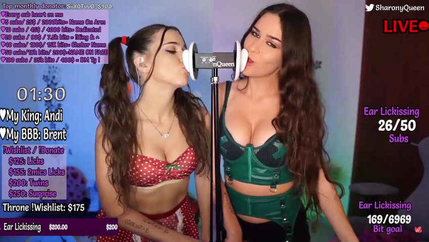 SharonQueen Asmr Green Lingerie