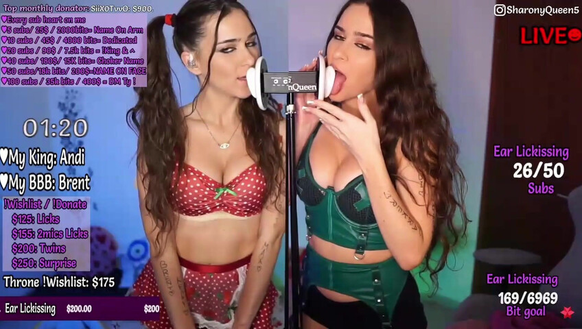 SharonQueen Asmr Green Lingerie