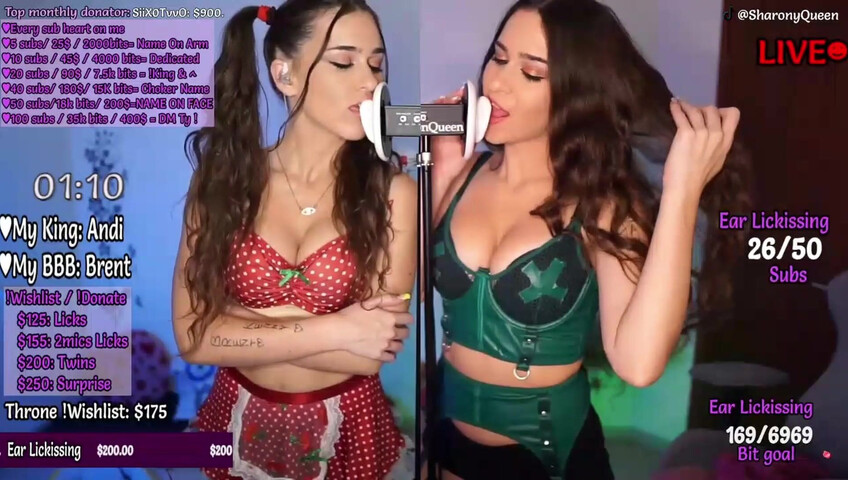 SharonQueen Asmr Green Lingerie