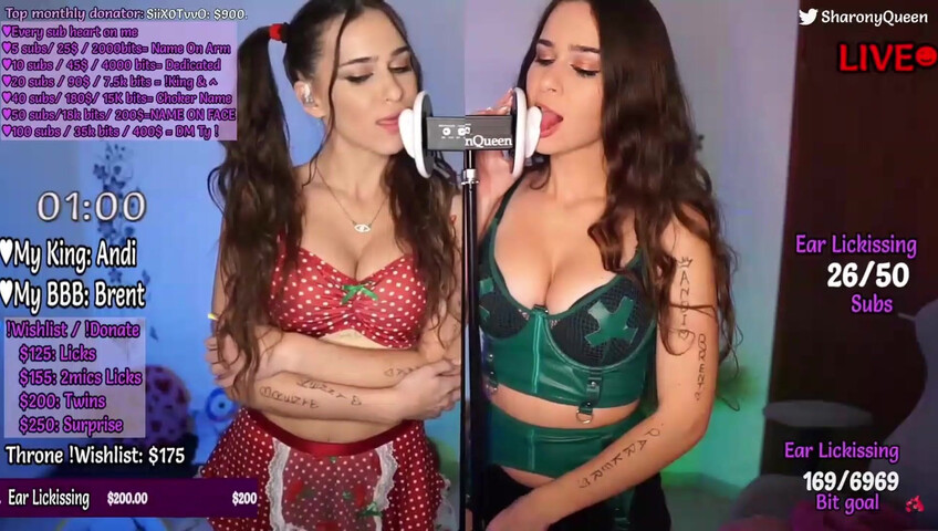 SharonQueen Asmr Green Lingerie