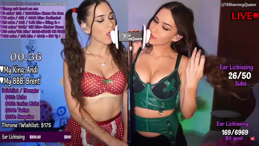 SharonQueen Asmr Green Lingerie