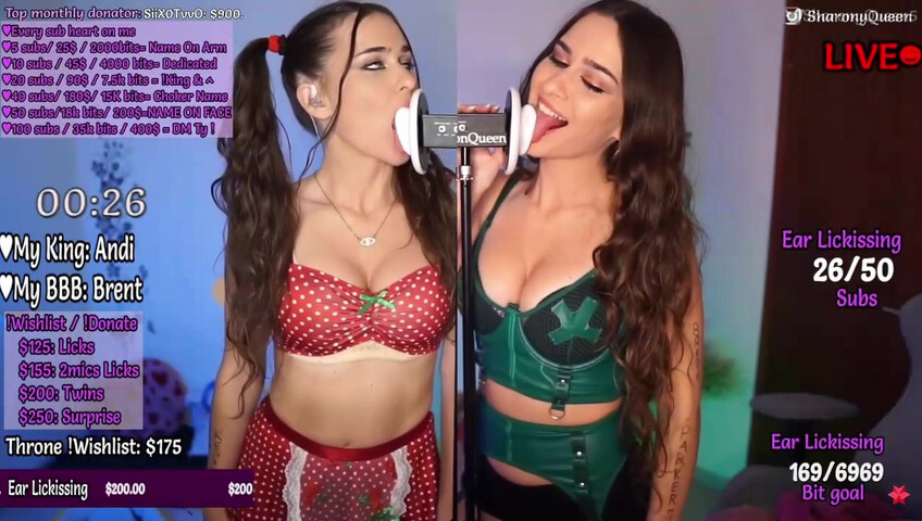 SharonQueen Asmr Green Lingerie