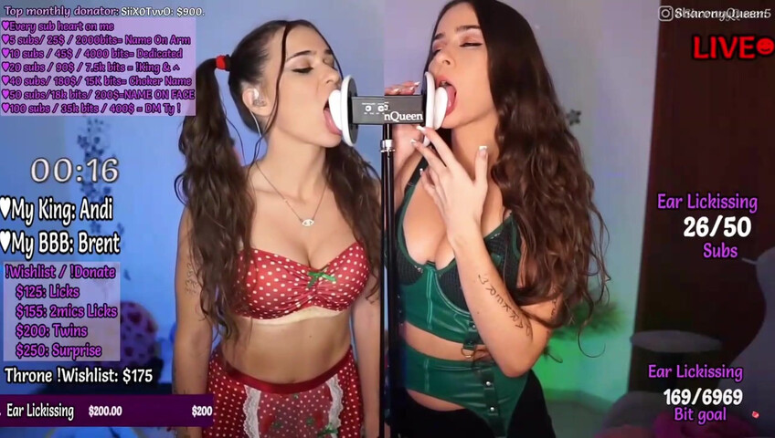 SharonQueen Asmr Green Lingerie