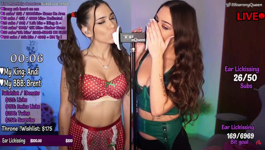 SharonQueen Asmr Green Lingerie