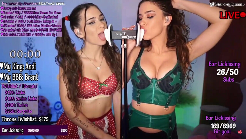 SharonQueen Asmr Green Lingerie