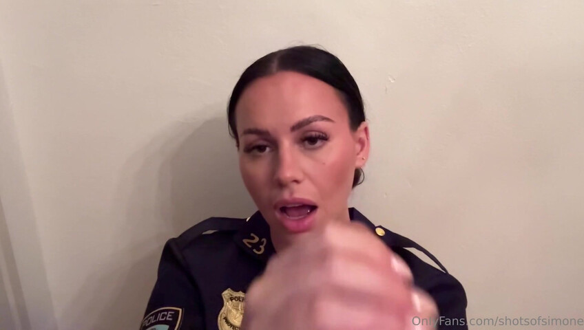 Simone ASMR Officer inspects Your Dick joi