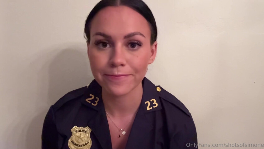 Simone ASMR Officer inspects Your Dick joi