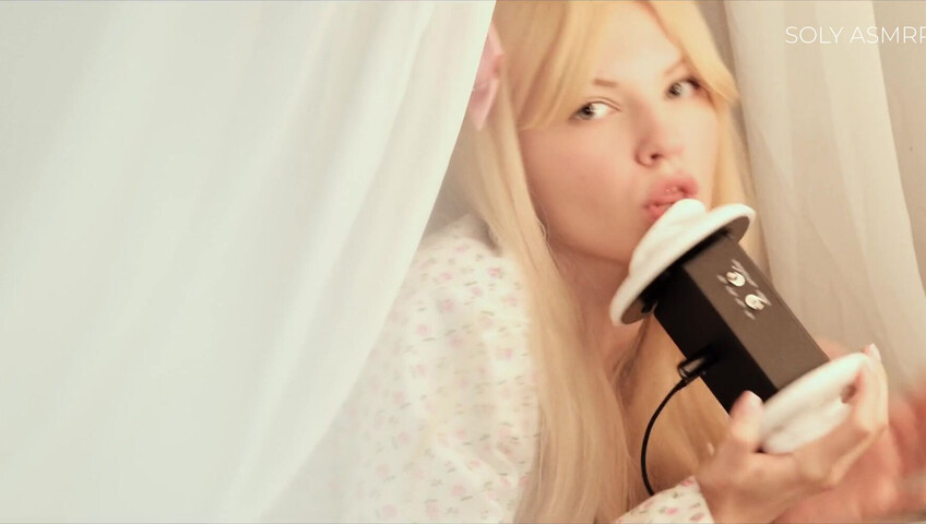 Soly ASMR - Naughty Sleepover with Me - Deep Licking - Wet Massage