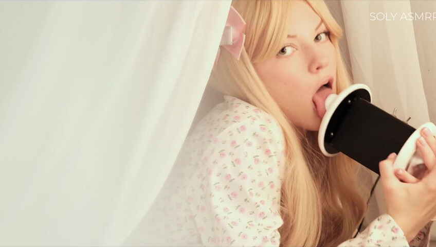 Soly ASMR - Naughty Sleepover with Me - Deep Licking - Wet Massage