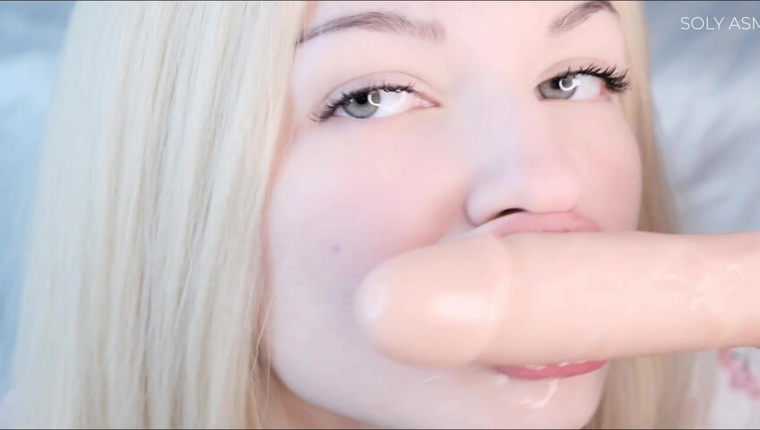 Soly ASMR Sloppy Dildo Blowjob