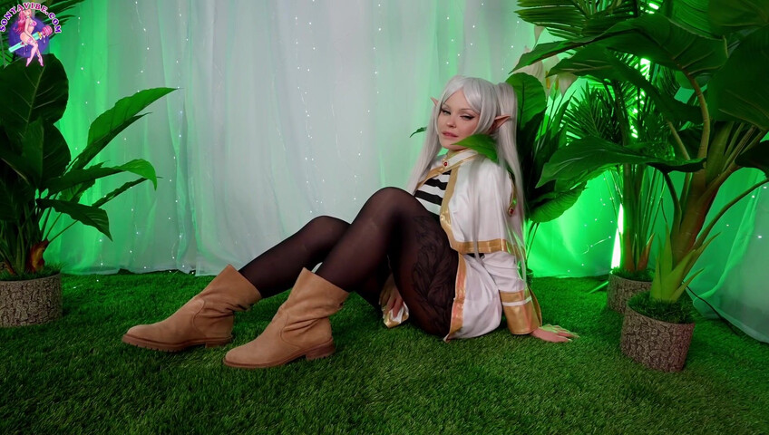 SonyaVibe - Frieren Enslaved & Tied Elf Fucked By Big Monster Dildo