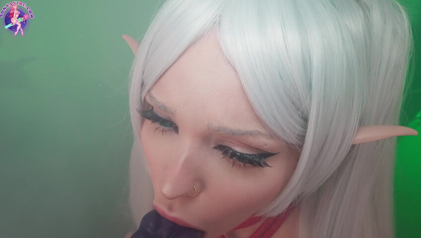 SonyaVibe - Frieren Enslaved & Tied Elf Fucked By Big Monster Dildo