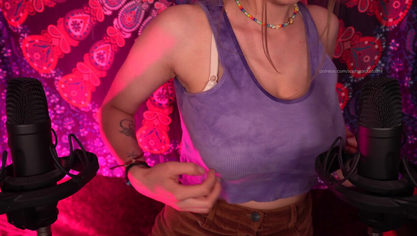 Soph Stardust ASMR - My Patreon SPECIAL For You - Clothing Scratching (Top, Skirt, Bra)