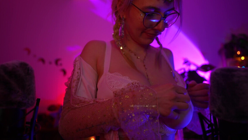 Soph Stardust ASMR Candy Cane licking & eating + topbra scratching 4K