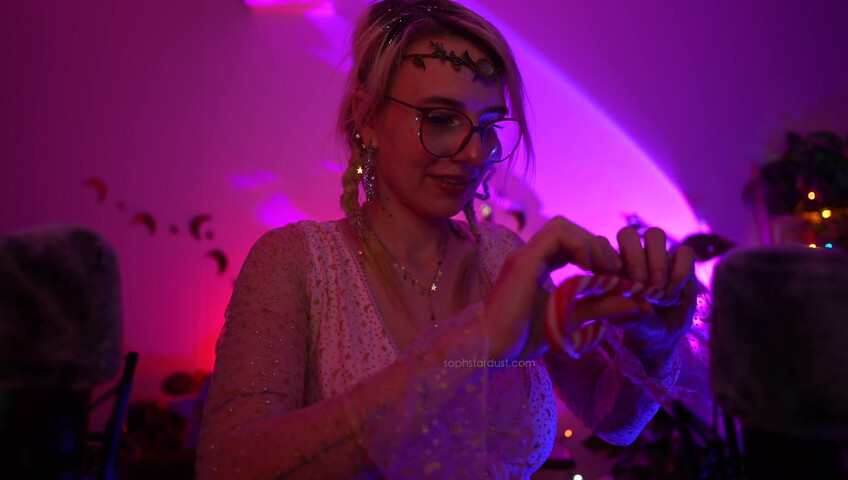 Soph Stardust ASMR Candy Cane licking & eating + topbra scratching 4K