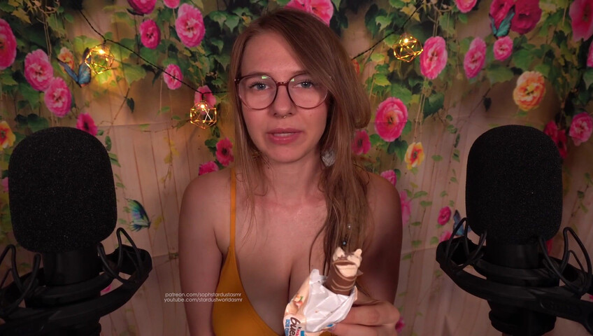 Sophstardust ASMR - Ice Mukbang