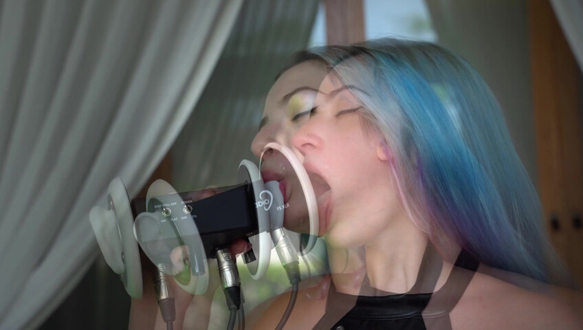 The Sounds of Girls - I Rub Against The Pillow For You, Moaning in Black Latex Suit