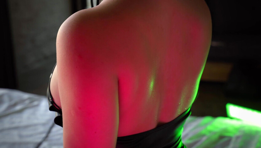 The Sounds of Girls - I Rub Against The Pillow For You, Moaning in Black Latex Suit