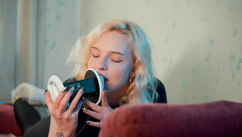 thesounds_of_girls ASMR - Gently Girlfriend Licks Your Ears Intense Mouth Sounds with Elsa (3Dio, 4K)