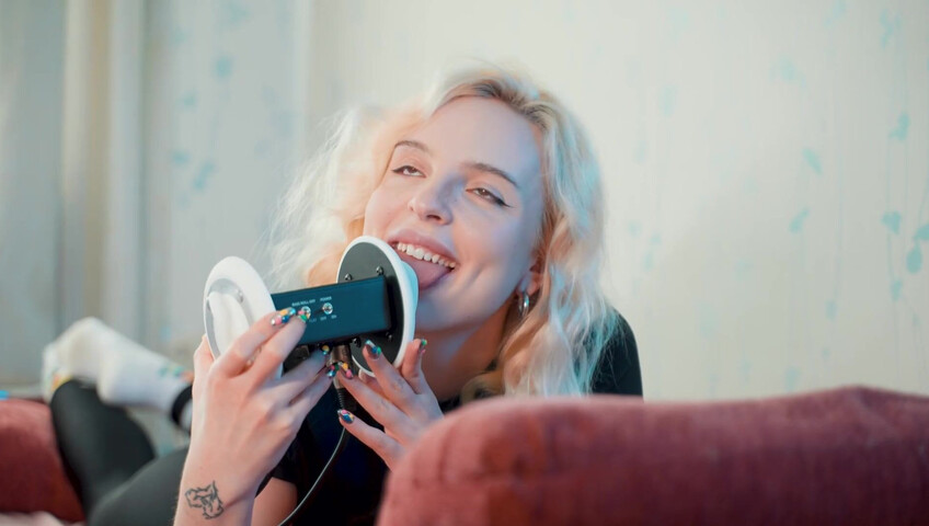 thesounds_of_girls ASMR - Gently Girlfriend Licks Your Ears Intense Mouth Sounds with Elsa (3Dio, 4K)