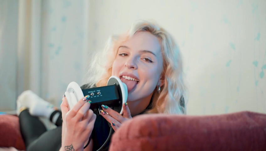 thesounds_of_girls ASMR - Gently Girlfriend Licks Your Ears Intense Mouth Sounds with Elsa (3Dio, 4K)