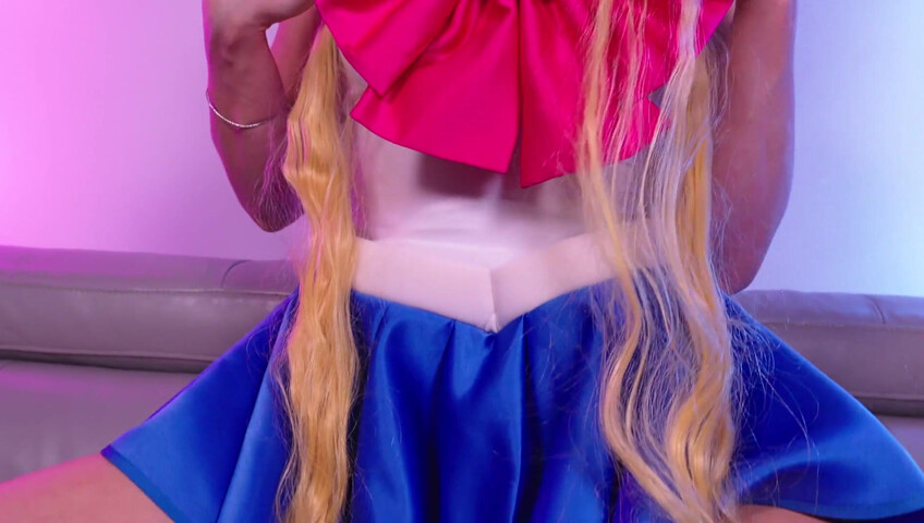 Scarlet Chase - Sailor Moon Fucks Her Holes With Her Moon Stick