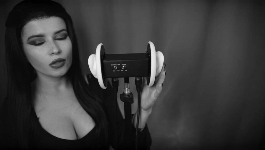 Lerka ASMRka - Halloween ASMR Morticia Addams | Ear licking
