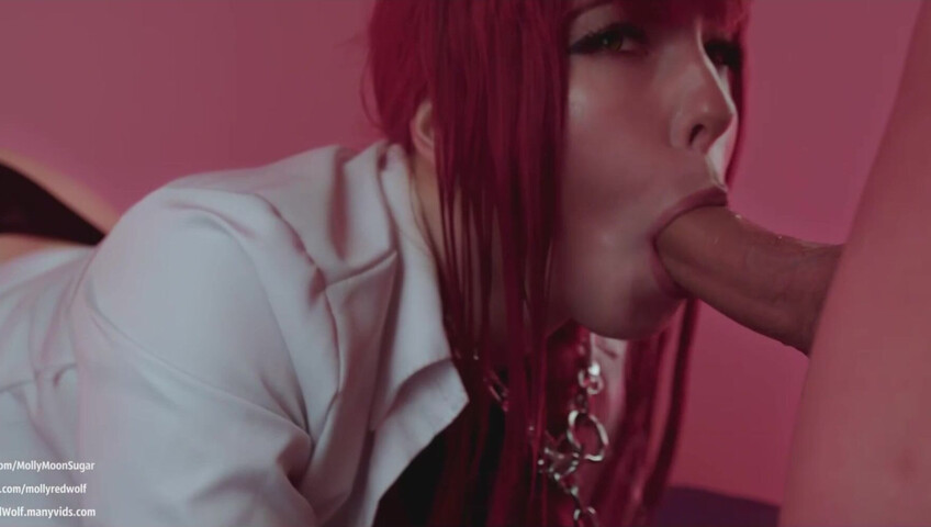 MollyRedWolf - Makima was dominated and fucked on a chain