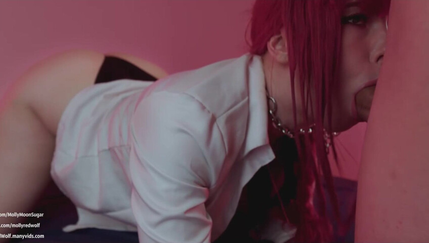 MollyRedWolf - Makima was dominated and fucked on a chain