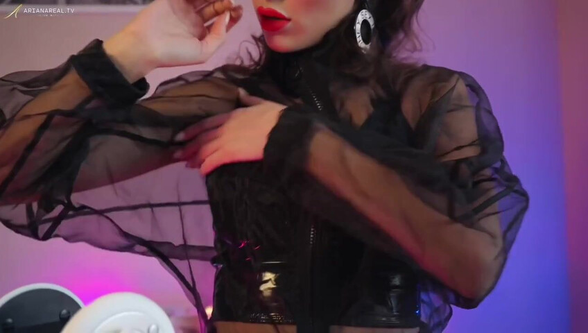 ArianaRealTV - ASMR Latex, Vape, Breathing, & Licking Sounds, No Talking