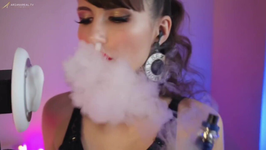 ArianaRealTV - ASMR Latex, Vape, Breathing, & Licking Sounds, No Talking
