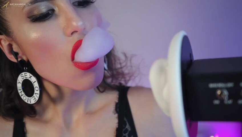 ArianaRealTV - ASMR Latex, Vape, Breathing, & Licking Sounds, No Talking