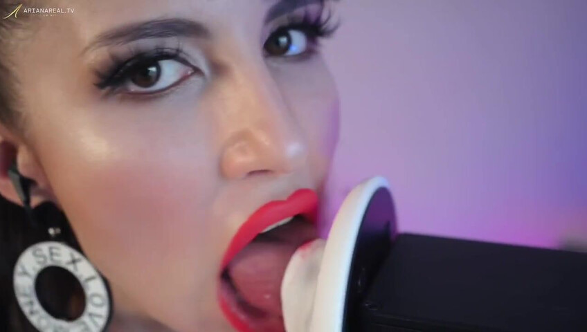 ArianaRealTV - ASMR Latex, Vape, Breathing, & Licking Sounds, No Talking