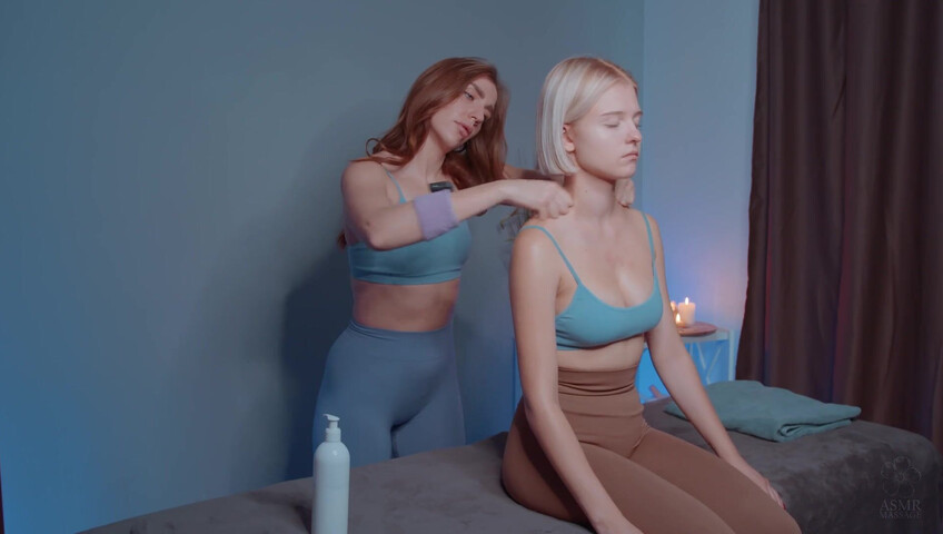 ASMR Massage - 16 January 2026 - Shoulders Massage by Olga to Alice (non nude)