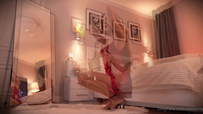 Aiwa Kassini - Red Dress | Dildo Play and Creamy Cum