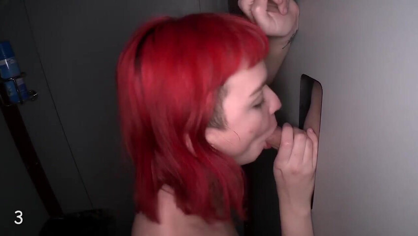 Gloryhole Swallow - Molly's 1st visit