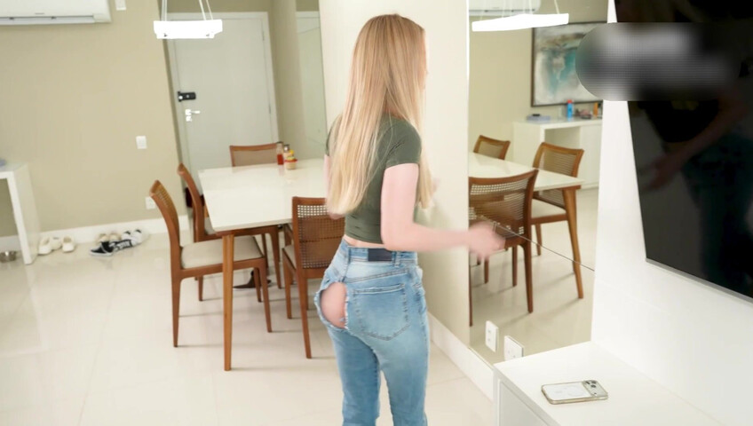 Jenny Kitty - JUICY ASS! Cheated On My Stepsister And Fucked Her Through Her Ripped Jeans