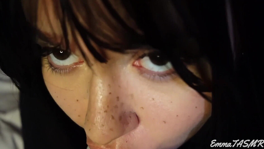 EmmaTASMR - Student Girl Makes You Cum | Wet Licking, Sucking, Jerking you off, Countdown, Pillow Humping, 3DIO