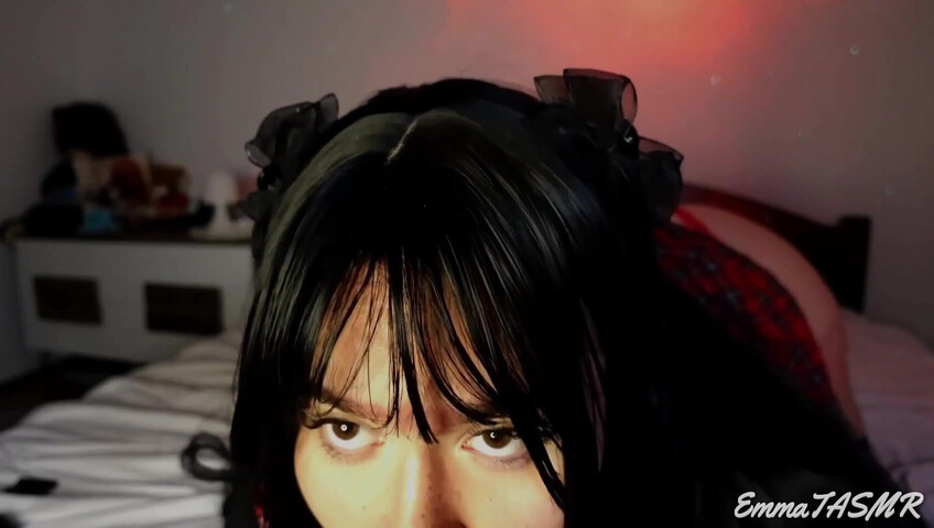 EmmaTASMR - Student Girl Makes You Cum | Wet Licking, Sucking, Jerking you off, Countdown, Pillow Humping, 3DIO