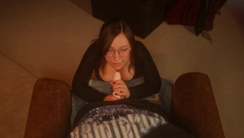 Bigtittygothegg - Valentines Day BJ Riding on Chair and Playing with Myself for Yo