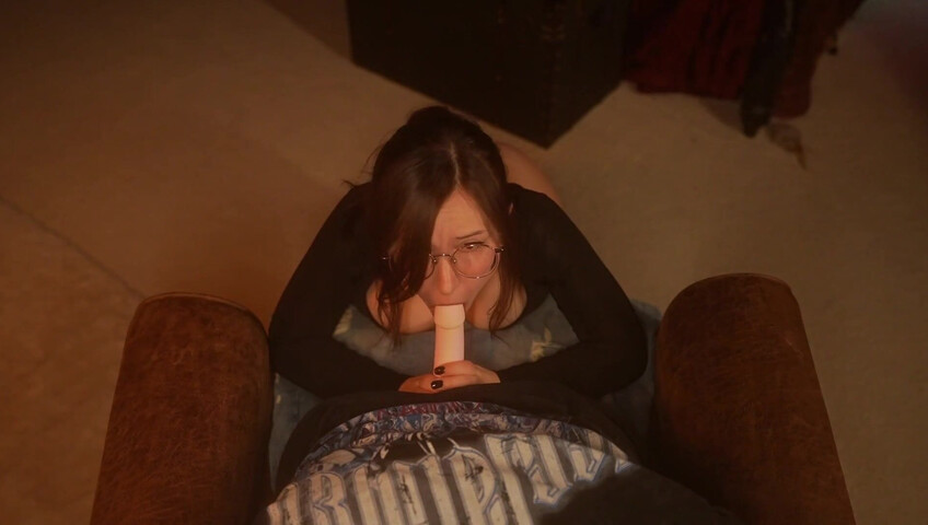 Bigtittygothegg - Valentines Day BJ Riding on Chair and Playing with Myself for Yo