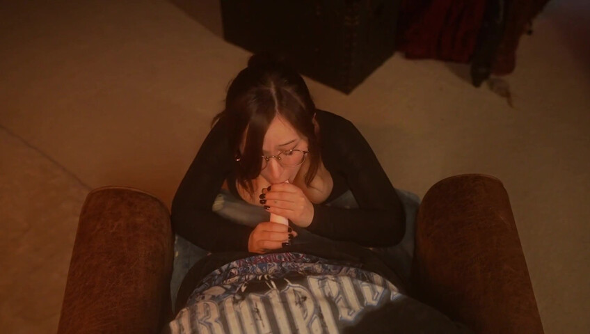 Bigtittygothegg - Valentines Day BJ Riding on Chair and Playing with Myself for Yo