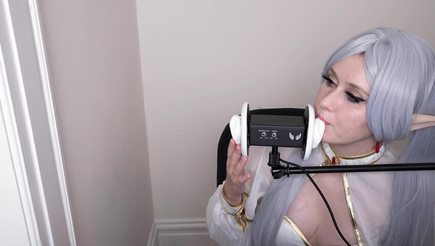 CrimsonElectra - Frieren Ear Eating ASMR with Countdown to Cum