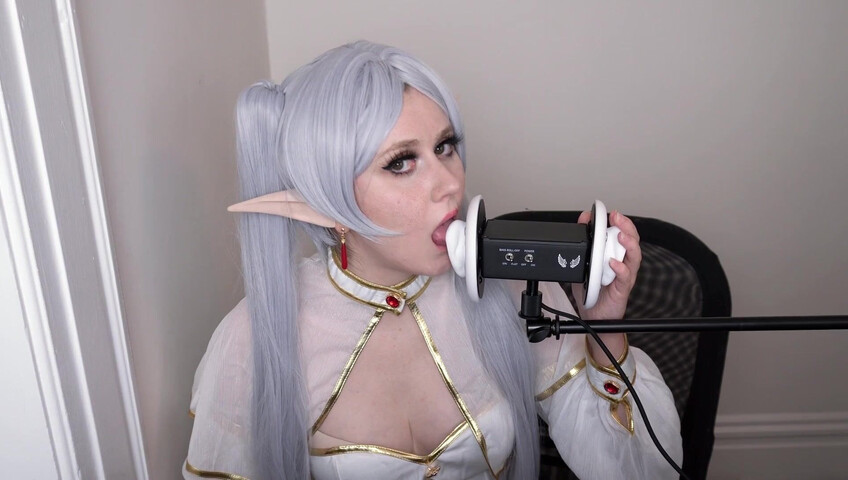 CrimsonElectra - Frieren Ear Eating ASMR with Countdown to Cum