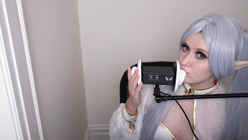 CrimsonElectra - Frieren Ear Eating ASMR with Countdown to Cum