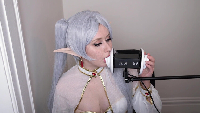 CrimsonElectra - Frieren Ear Eating ASMR with Countdown to Cum