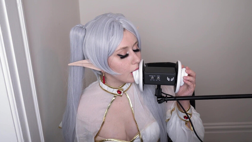 CrimsonElectra - Frieren Ear Eating ASMR with Countdown to Cum