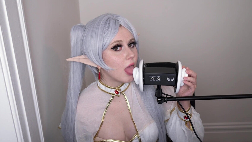 CrimsonElectra - Frieren Ear Eating ASMR with Countdown to Cum